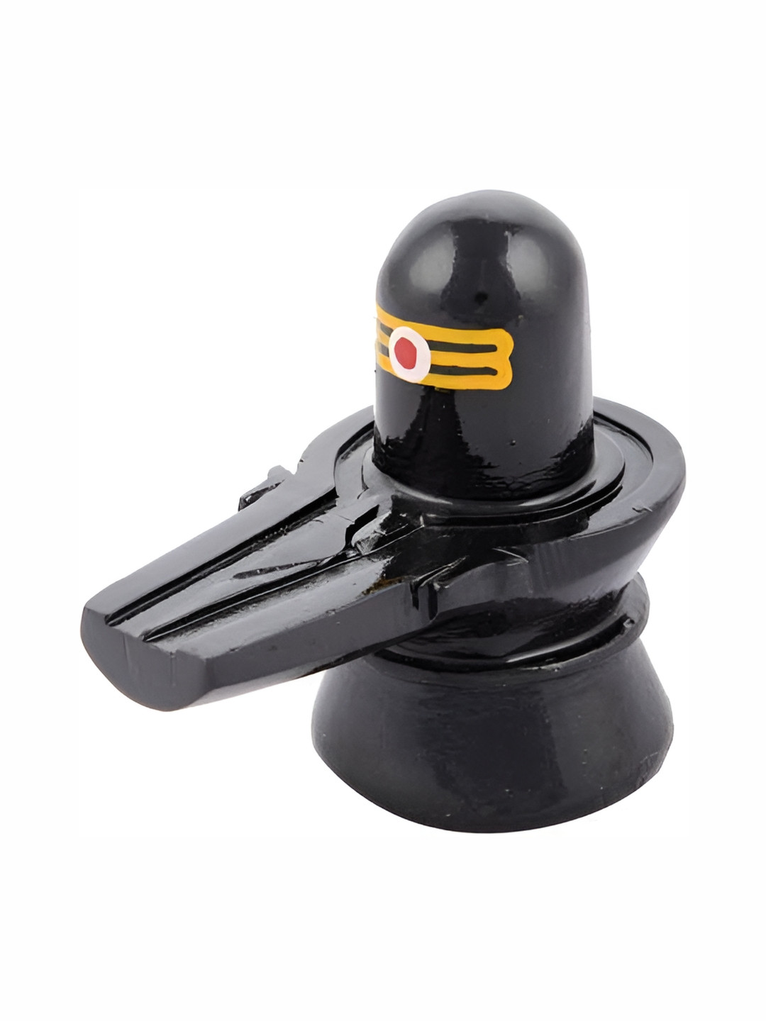 Navyaksh Shiv-Ling Black Stone Natural Prayer Room Small Showpiece -
