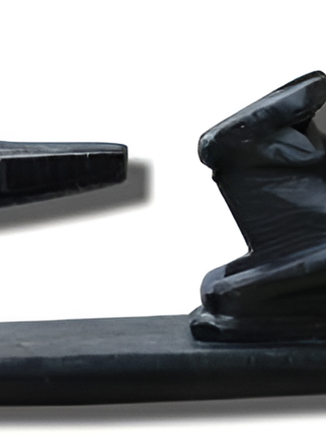 Navyaksh Nandi Shivling with Plate Black Metal Metallic Prayer Room Small Showpiece -
