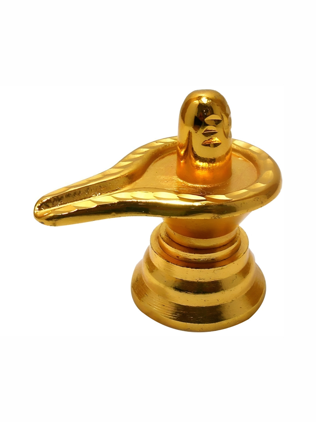 Navyaksh Shivling Gold Bronze Metallic Prayer Room Small Showpiece -