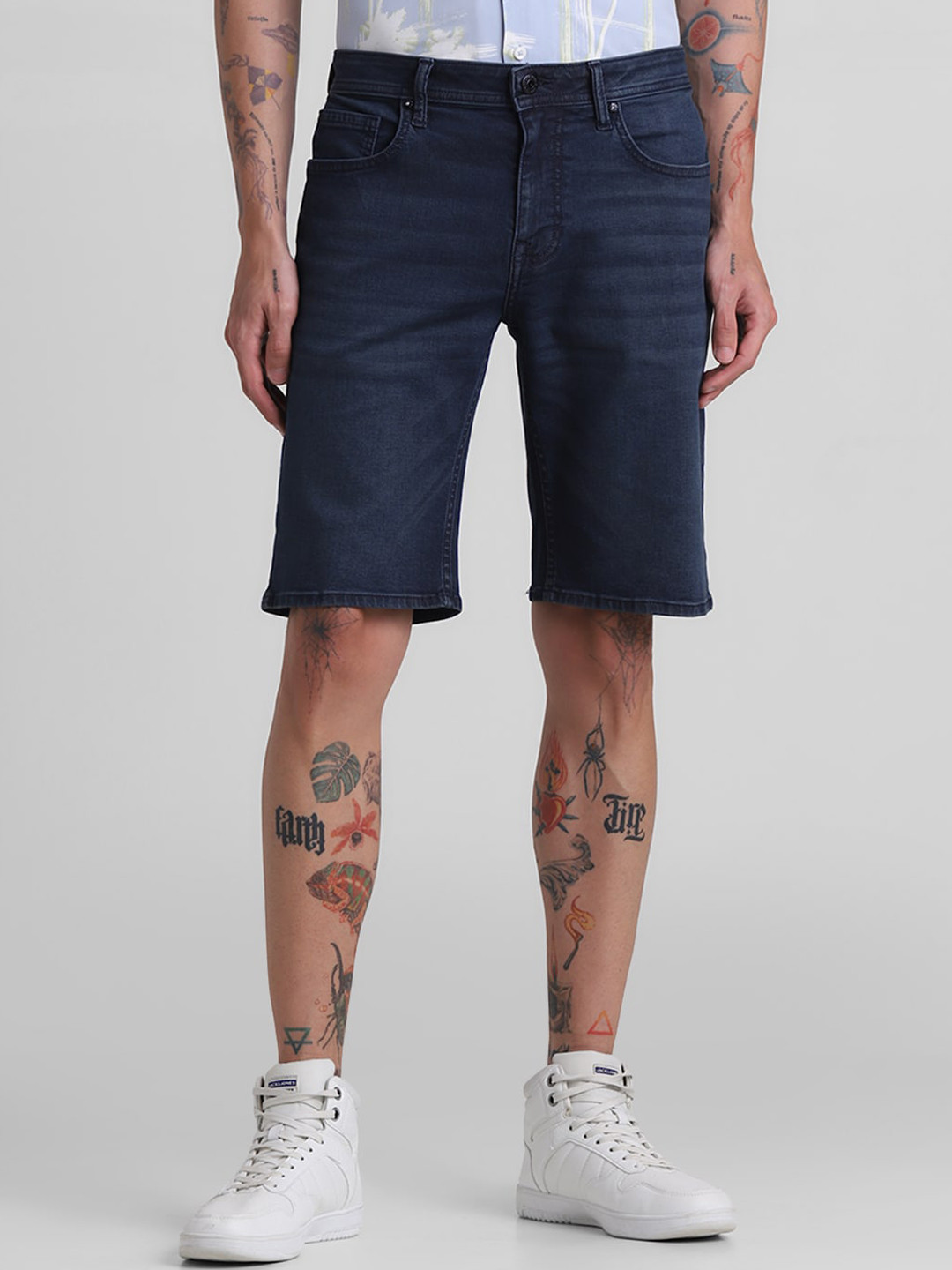 Jack & Jones Men Low-Rise Denim Shorts