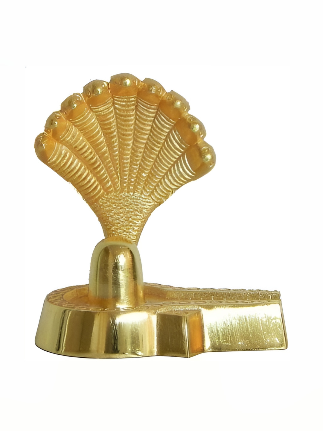 Navyaksh Sheshnaag Gold Brass Metallic Prayer Room Tiny Showpiece -