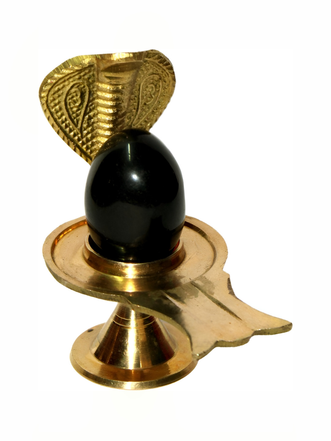 Navyaksh Jalheri with Pathar and Tipahee Gold Brass Metallic Prayer Room Set of 2 Small Showpieces -