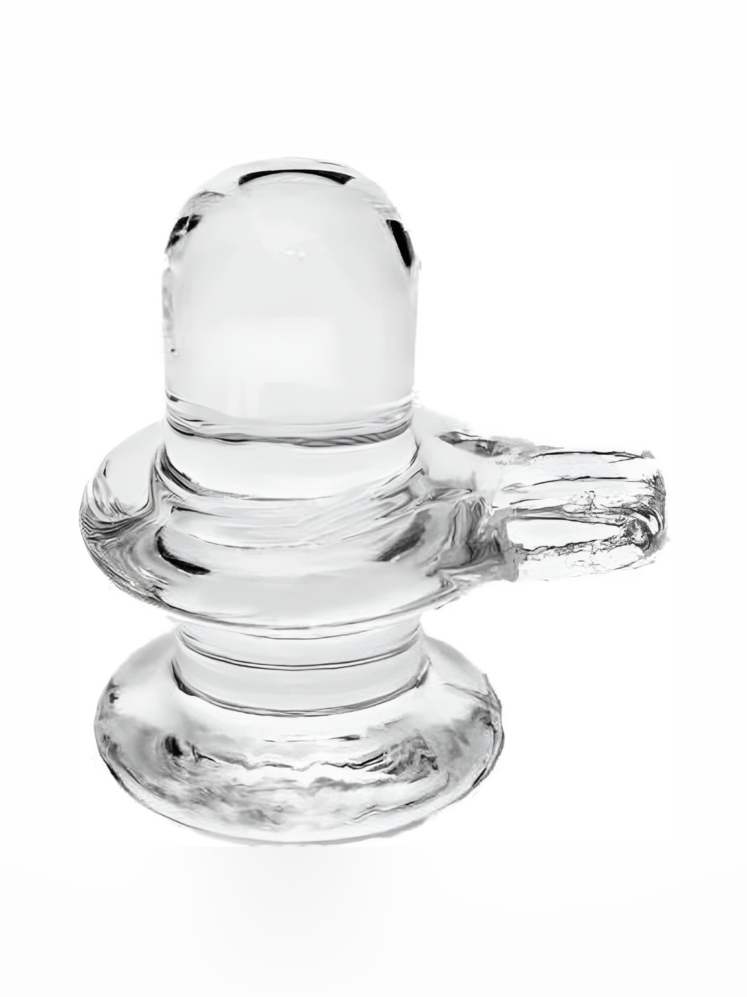 Navyaksh Shiv Ling Silver Metal Metallic Prayer Room Small Showpiece -