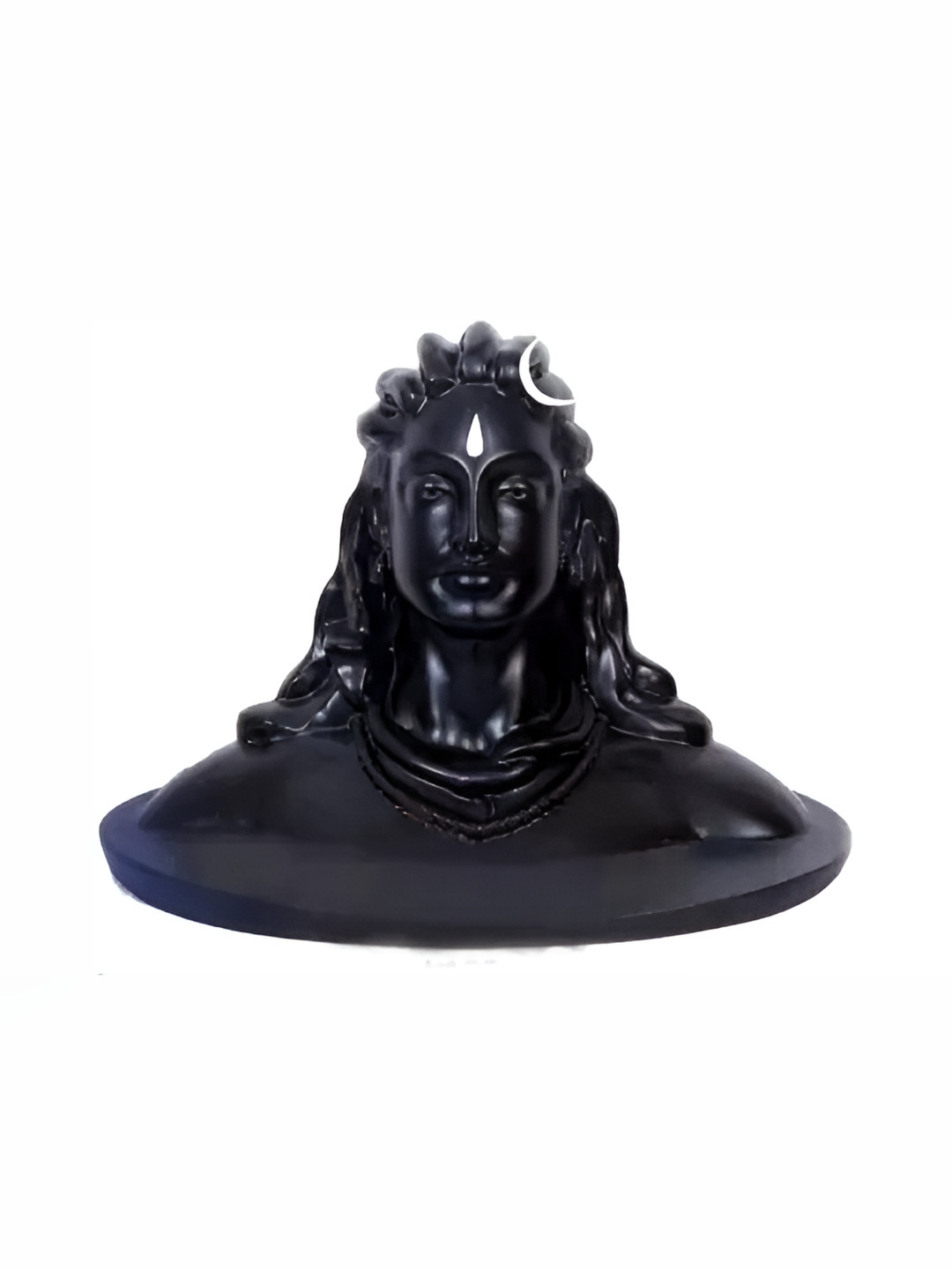 Navyaksh Aadiyogi Baba Black Metal Matte Living Room Small Showpiece -