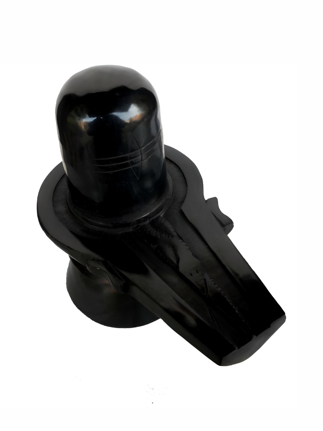 Navyaksh Shivling Black Stone Matte Prayer Room Small Showpiece -