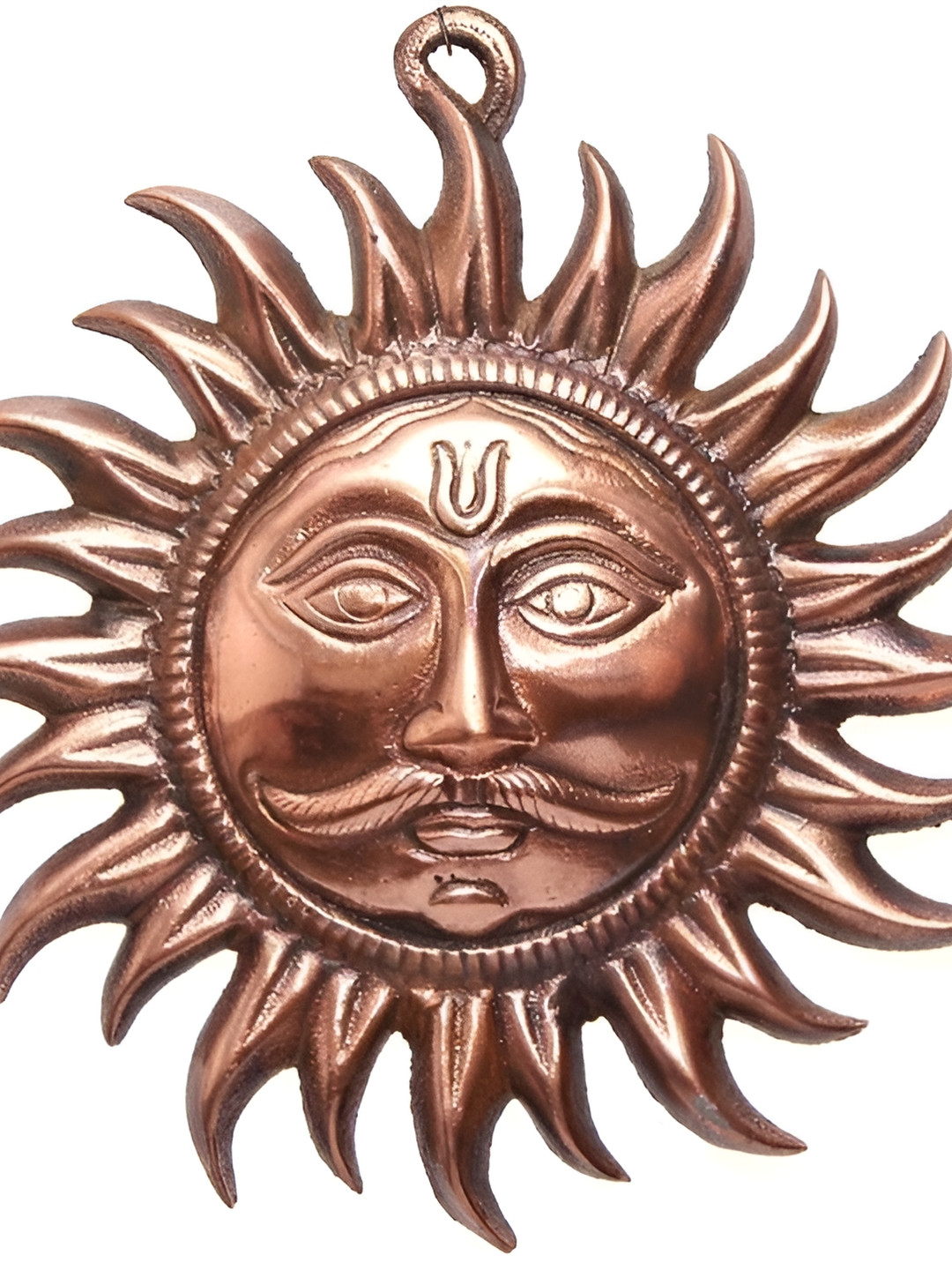 Navyaksh Suraj Copper Metal Metallic Prayer Room Tiny Showpiece -