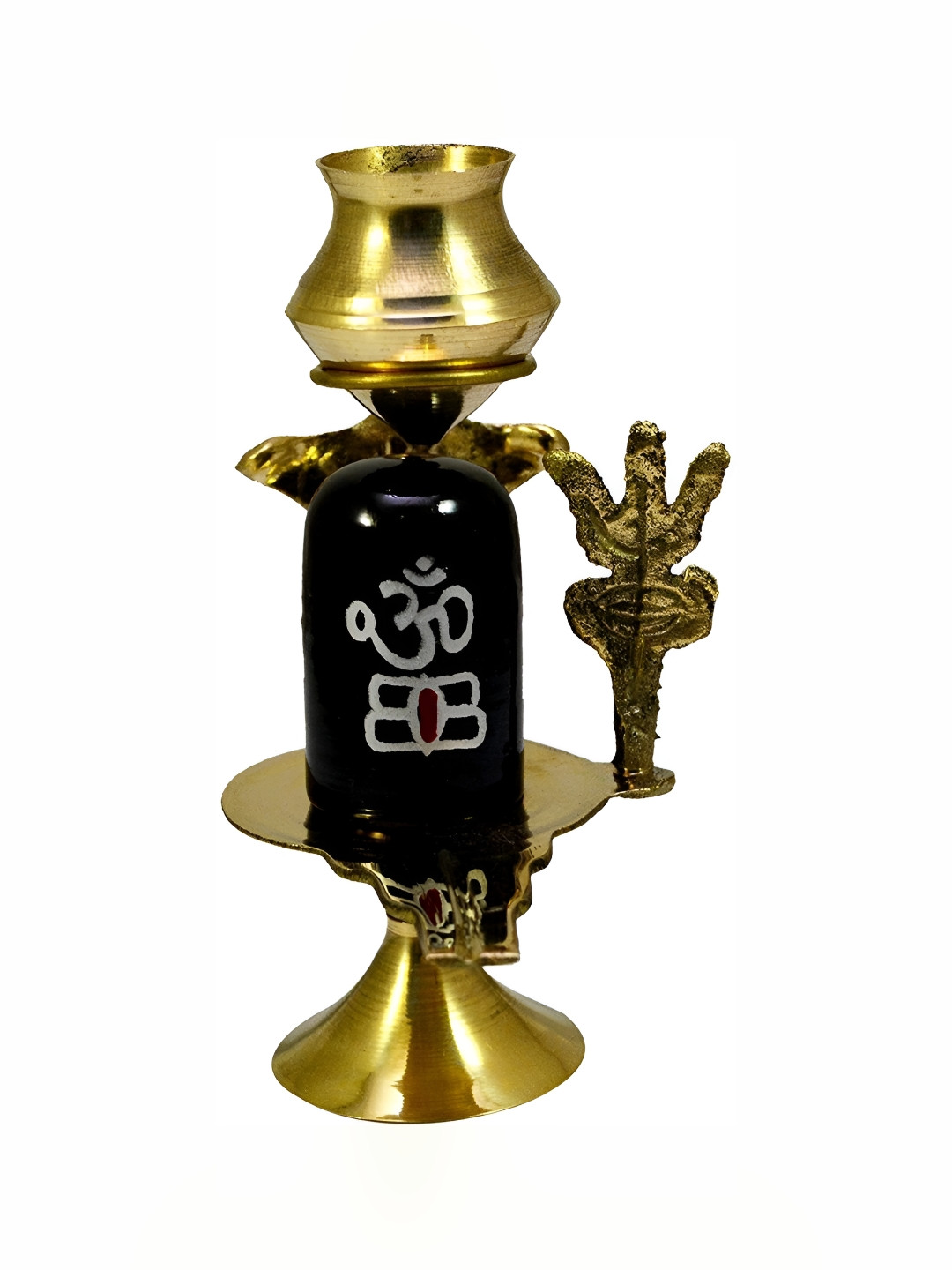Navyaksh Tipahee Black Brass Metallic Prayer Room Set of 3 Medium Showpieces -