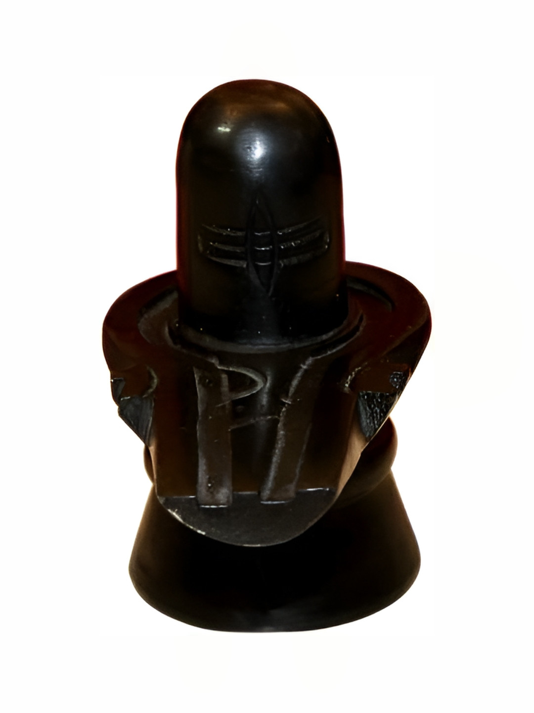 Navyaksh Shivling Black Metal Metallic Home Office Tiny Showpiece -