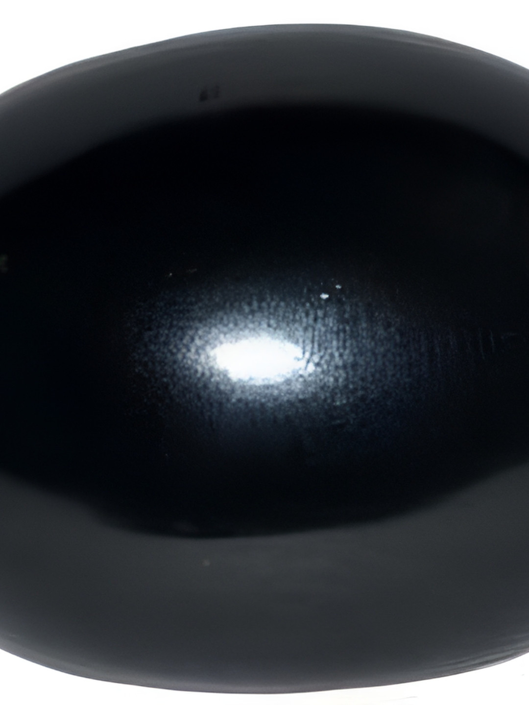 Navyaksh Shaligram Pathar Black Stone Glossy Prayer Room Small Showpiece -