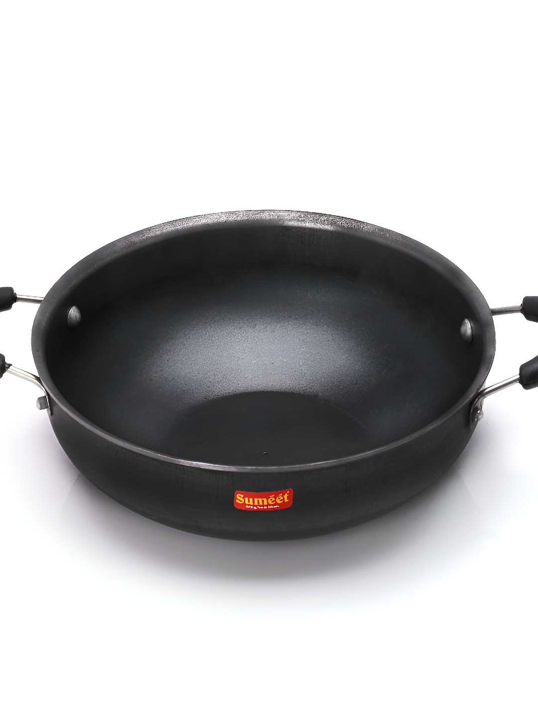 Sumeet Black Iron Dishwasher Safe Kadhai or Wok