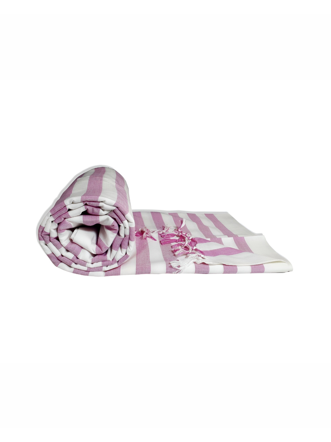 RIYA SHREE Off White & Pink Striped AC Room Single Bed Blanket