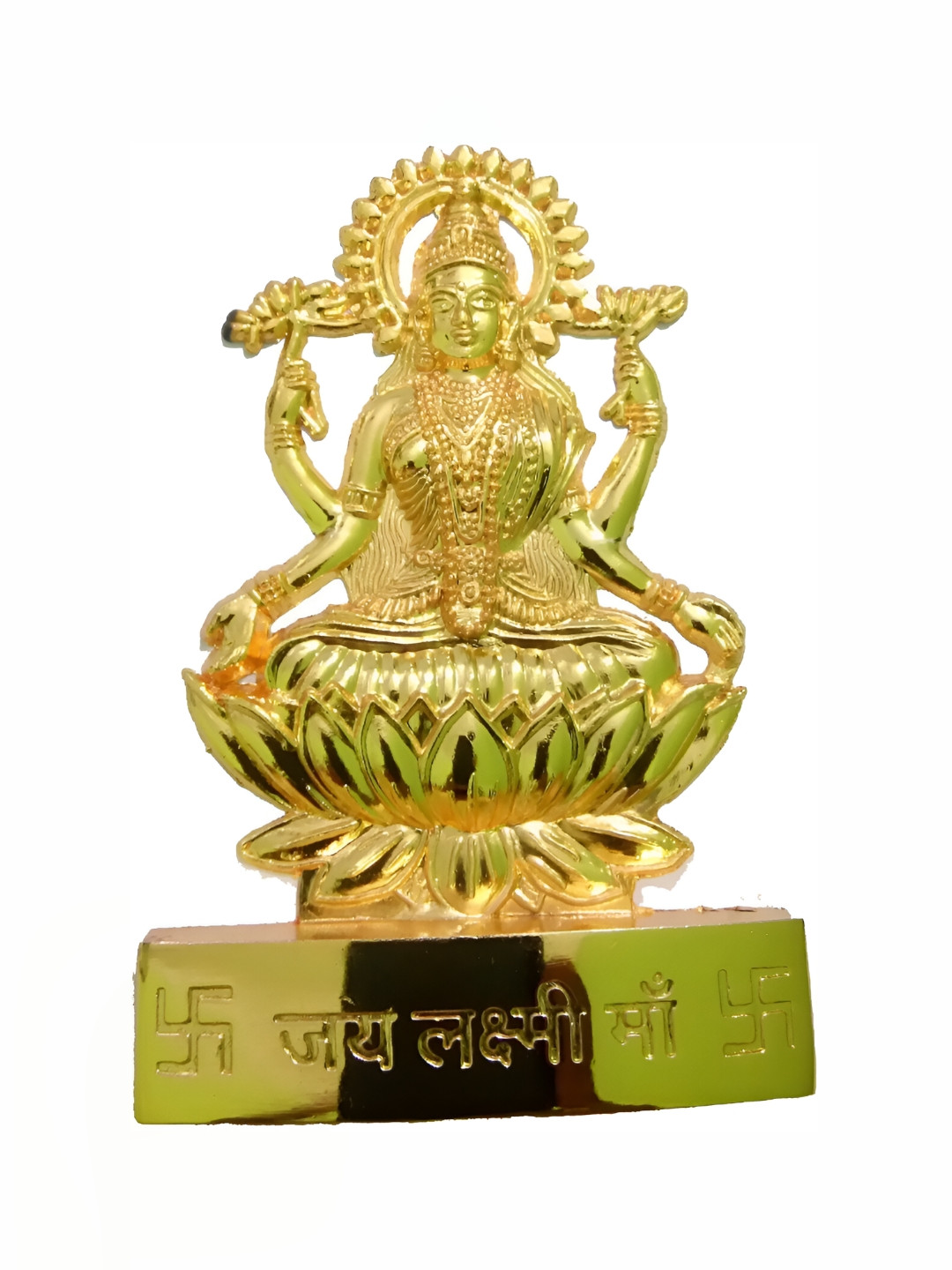 Navyaksh Lakshmi Copper Brass Metallic Prayer Room Tiny Showpiece -