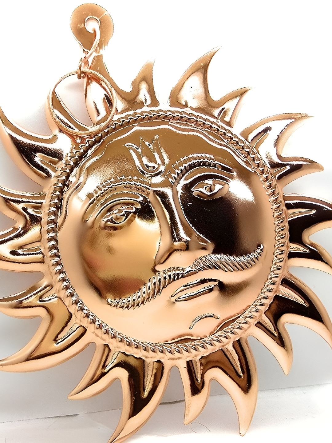 Navyaksh Suraj Copper Prayer Room Small Showpiece -