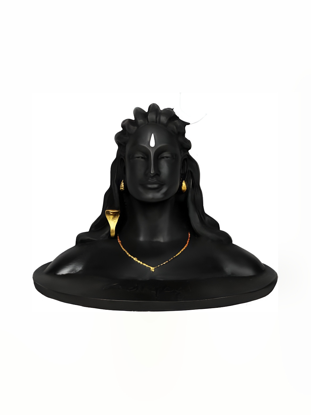 Navyaksh Shiva Yogi Black Polyresin Matte Prayer Room Small Showpiece -