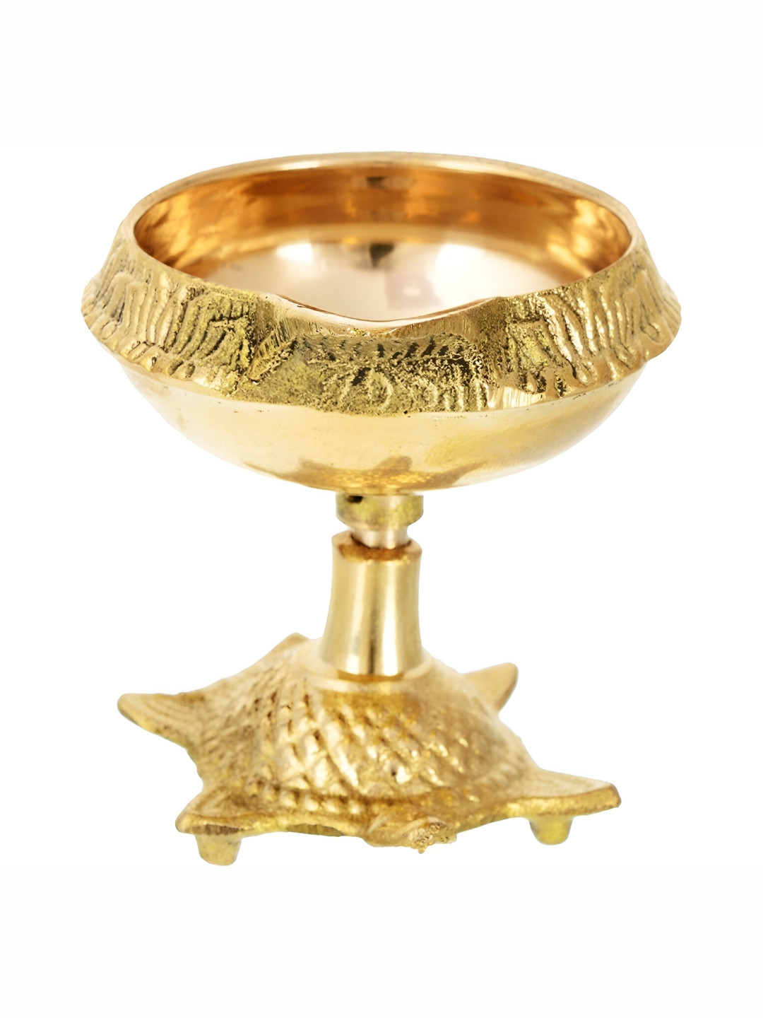 Navyaksh Kuber Kachua Deepak Multicoloured Metal Metallic Prayer Room Small Showpiece -