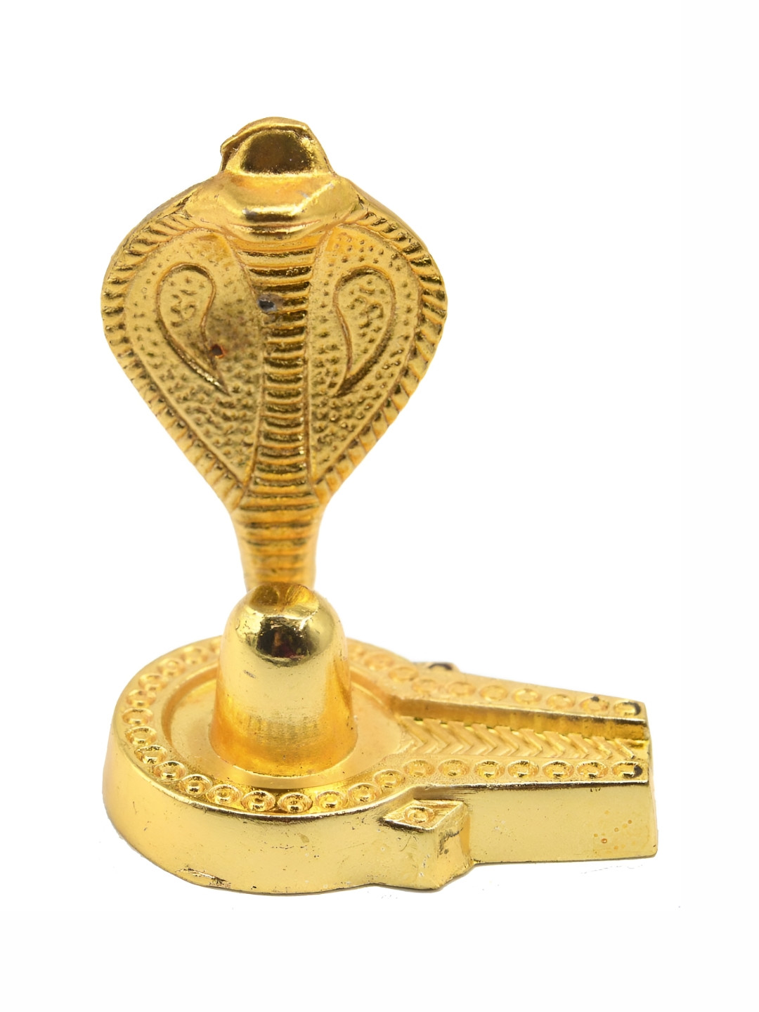 Navyaksh Sheshnaag Gold Metal Metallic Prayer Room Small Showpiece -