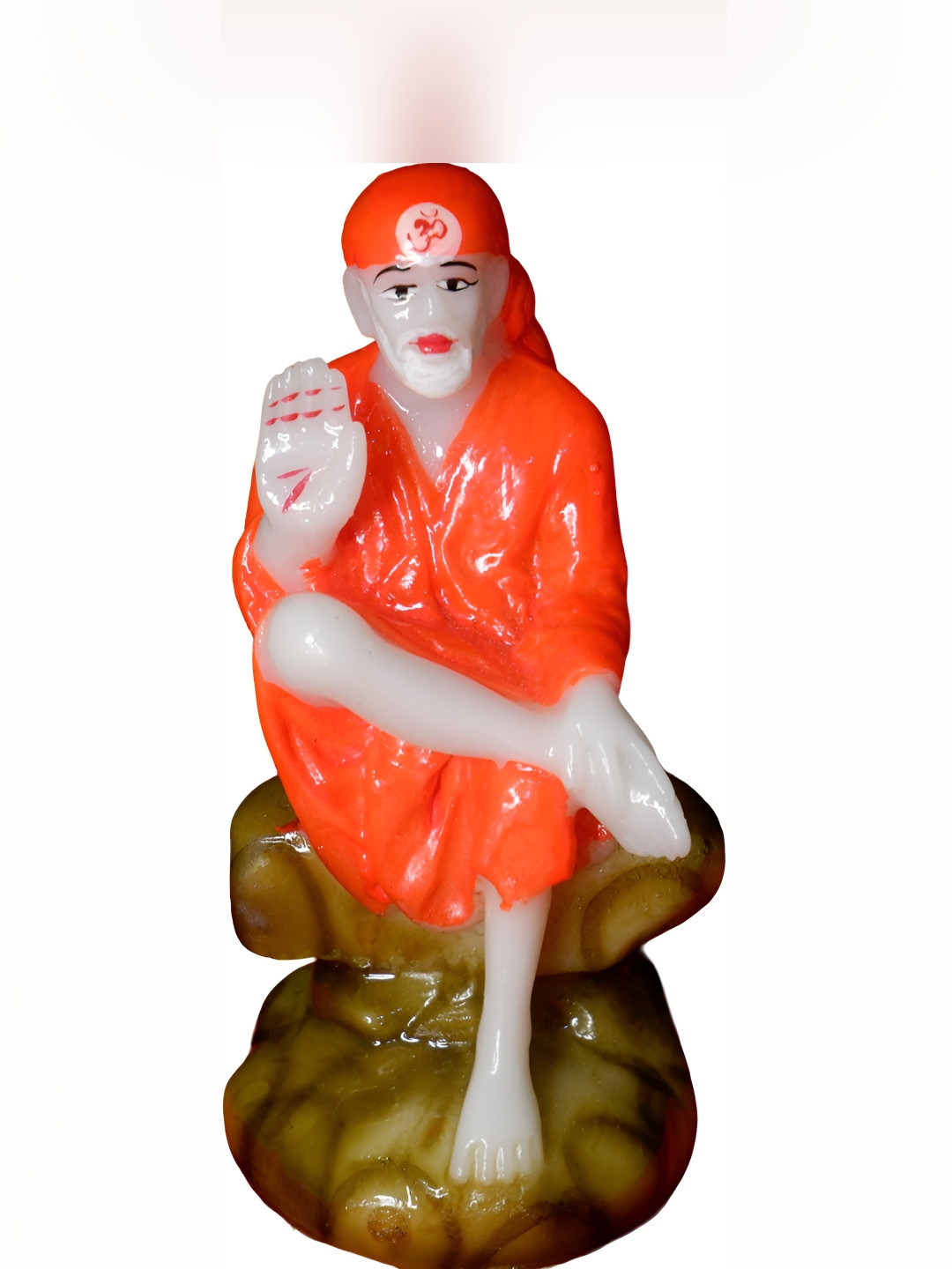 Navyaksh Sai Baba Multicoloured Metal Metallic Home Office Tiny Showpiece -