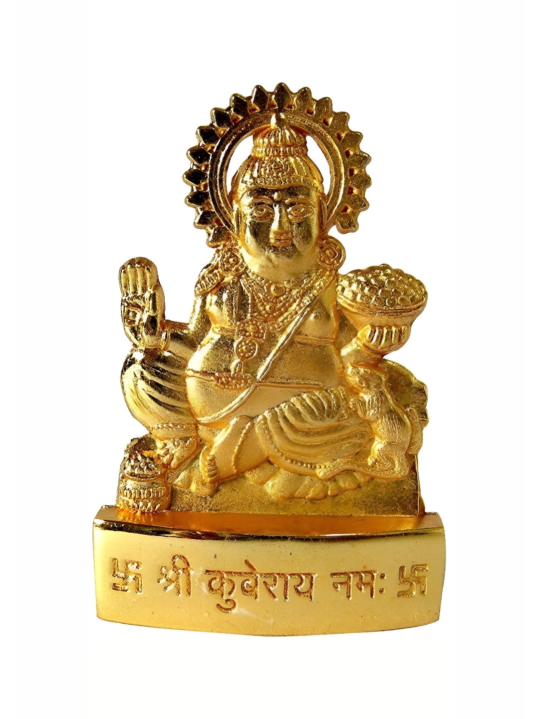 Navyaksh Kuber Gold Metal Metallic Prayer Room Tiny Showpiece -