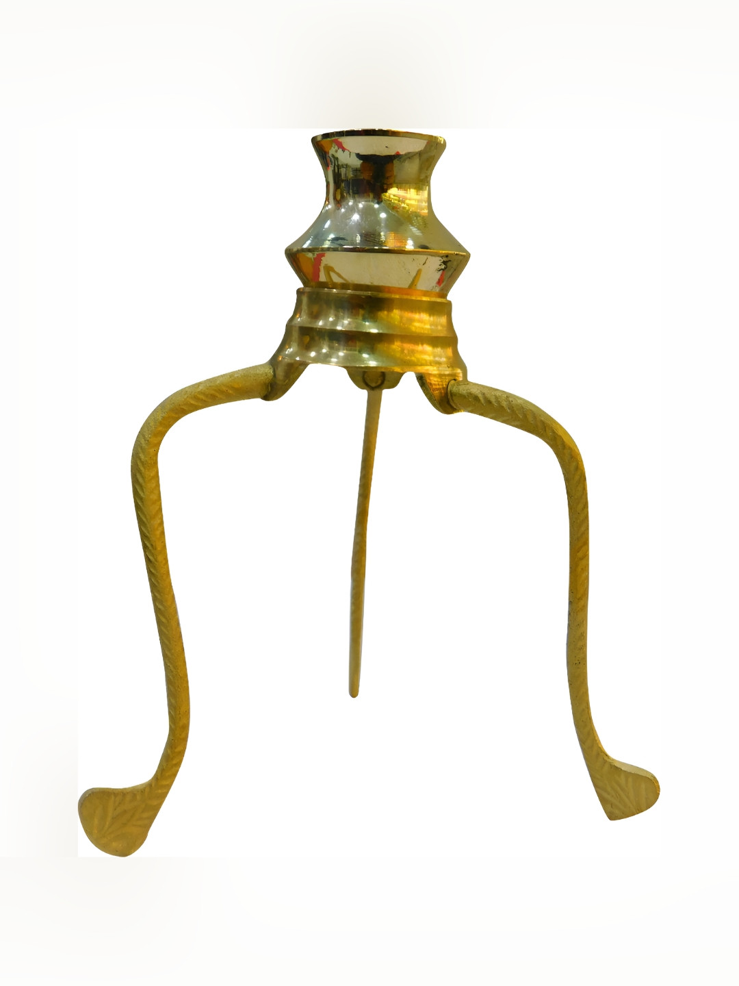 Navyaksh Topahee Loti Gold Brass Metallic Prayer Room Set of 2 Small Showpieces -