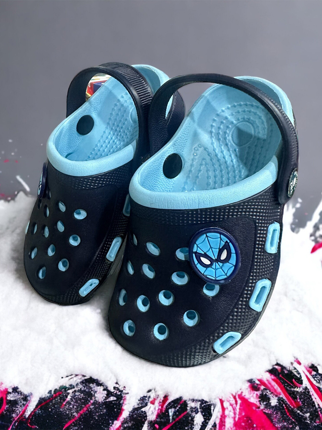 BAESD Kids Self Design Spider-Man Detail Clogs