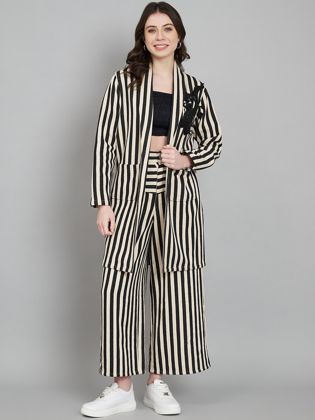 Amagyaa Striped Jacket With Trouser