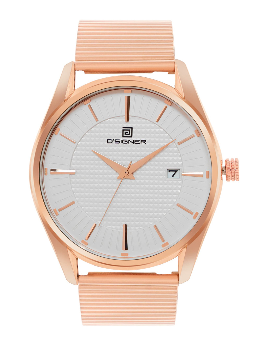 D'SIGNER  Men Brass Dial & Bracelet Style Straps Analogue Watch 821RGM.2G