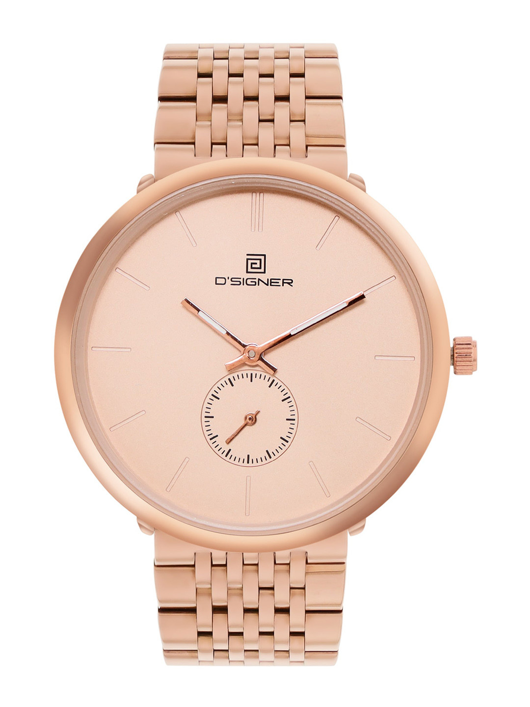 D'SIGNER  Men Brass Dial & Bracelet Style Straps Analogue Watch 802RGM.11G