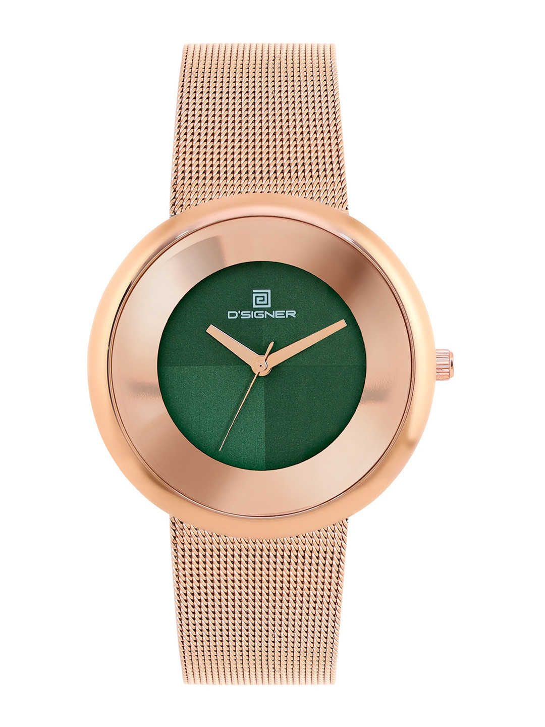 D'SIGNER  Women Brass Dial & Stainless Steel Bracelet Style Straps Analogue Watch 670RGM.16L