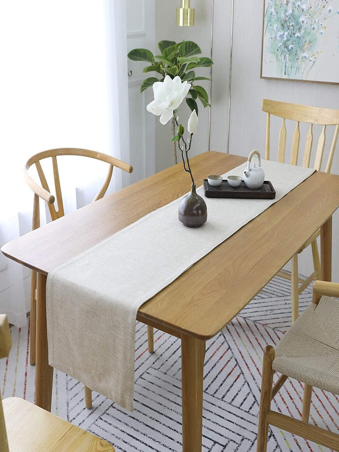 CASA-NEST Jute Backing Heat Resistant Dining Table Runner