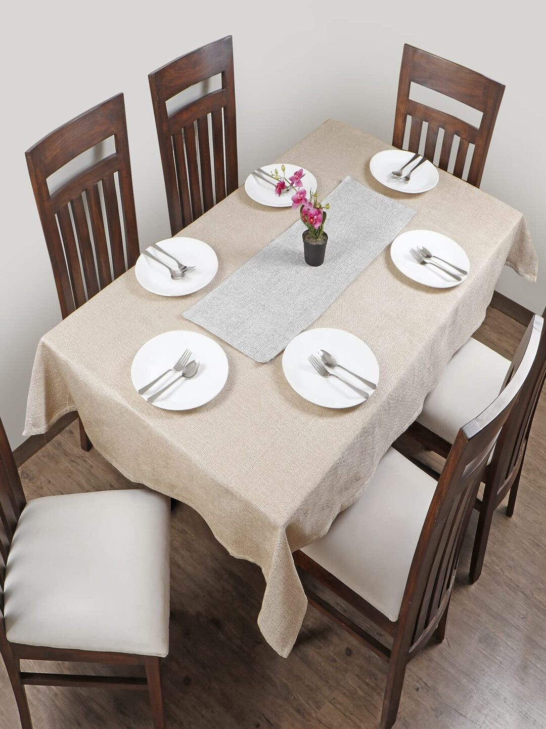 CASA-NEST Grey Jute Dining Table Runner