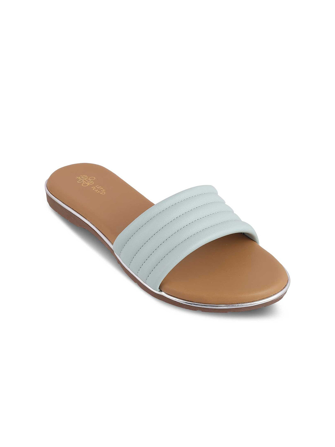 Tresmode Textured Open Toe Flats