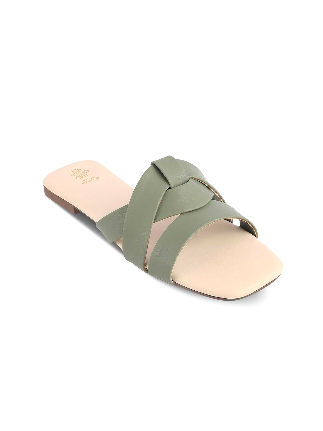 Tresmode Textured Open Toe Flats