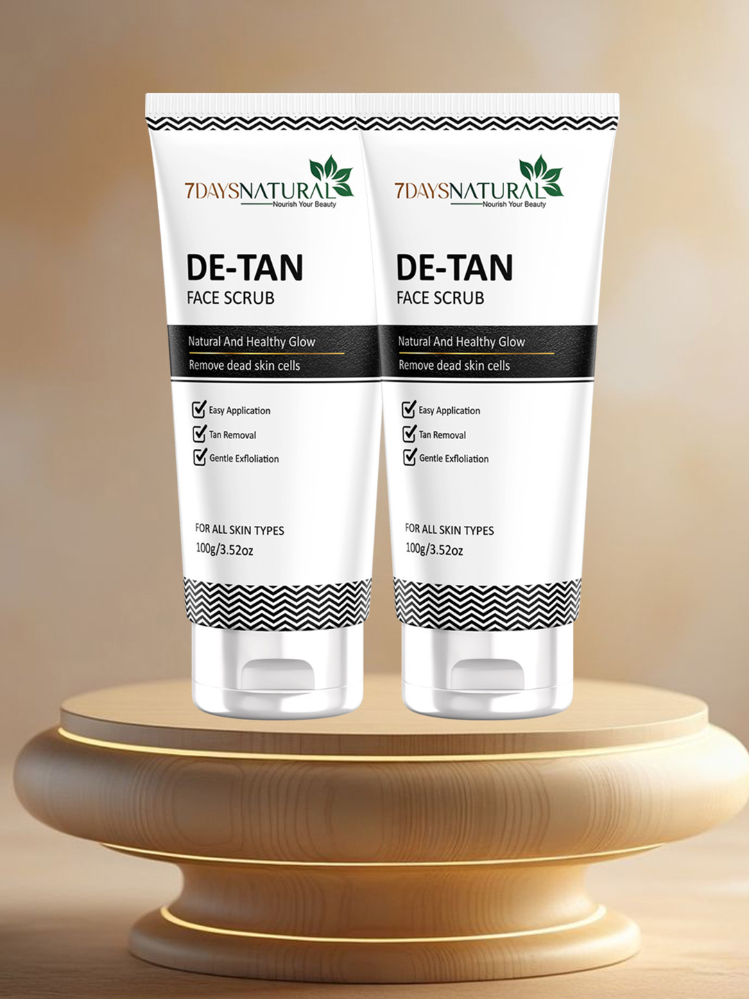 7DAYSNATURAL 2-Pcs De-Tan Face Scrub With Vitamin C - 100g Each