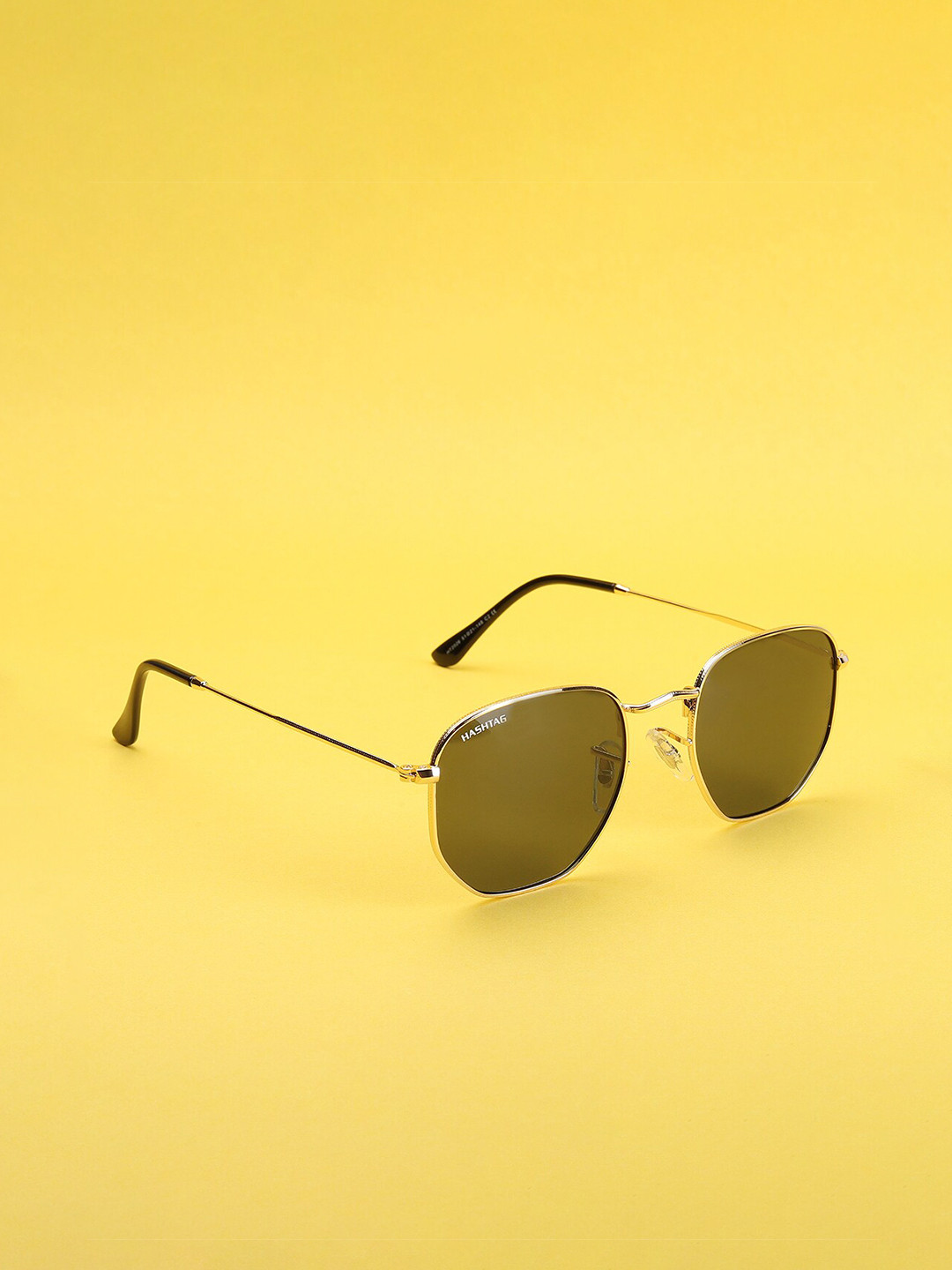 HASHTAG EYEWEAR Unisex Square Sunglasses With Polarised and UV Protected Lens HT2026