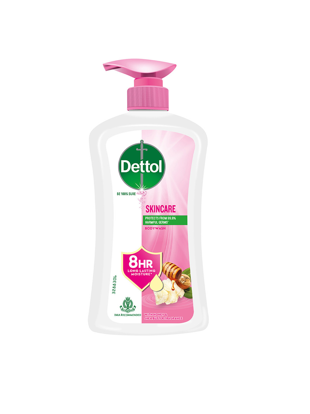 Dettol Skincare Body Wash & Shower Gel Pump with Honey & Shea Butter - 500ml