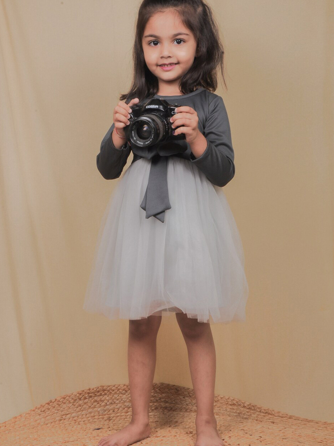 BAESD Round Neck Bow Fit & Flare Dress