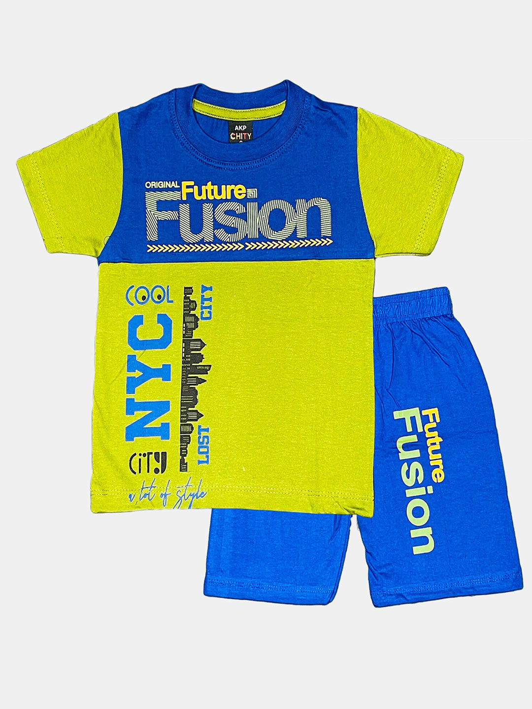 Peerless Wear Boys Printed Pure Cotton T-shirt with Shorts