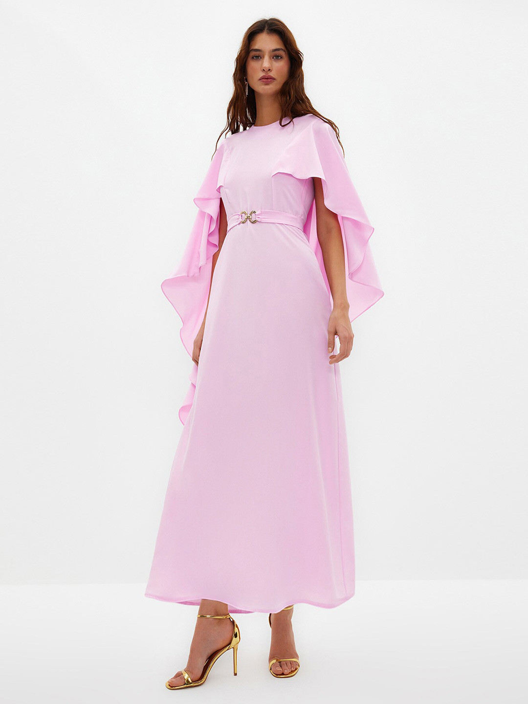 Trendyol Cape Sleeve Maxi Dress