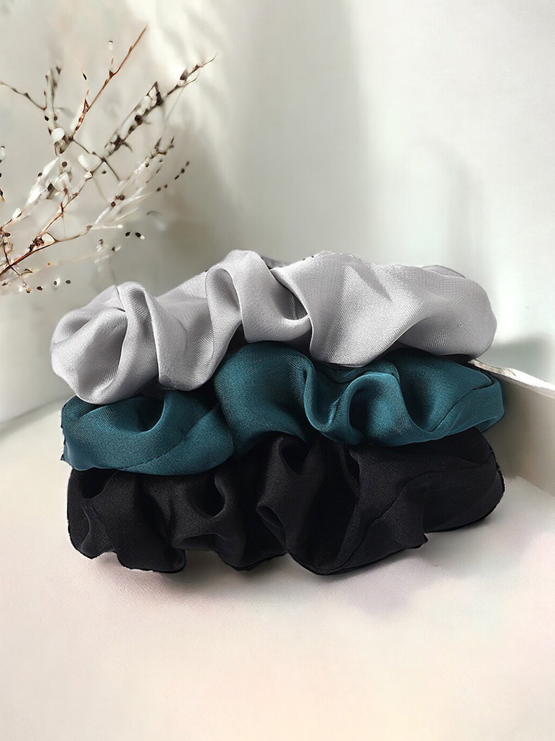 Jewels Galaxy Set of 3 Satin Scrunchies