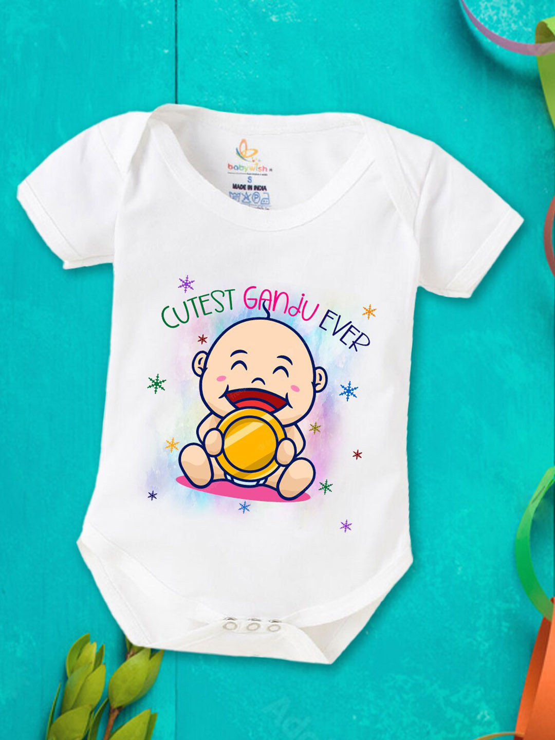 Babywish Infant Graphic Printed Cotton Bodysuit