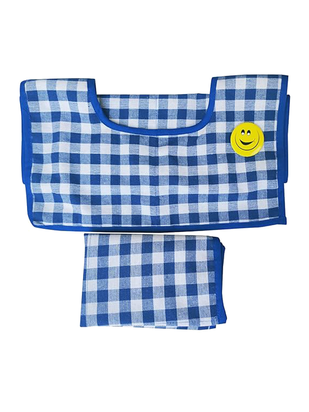 Switchon Kids Checked Waterproof Apron With Dining Sheet