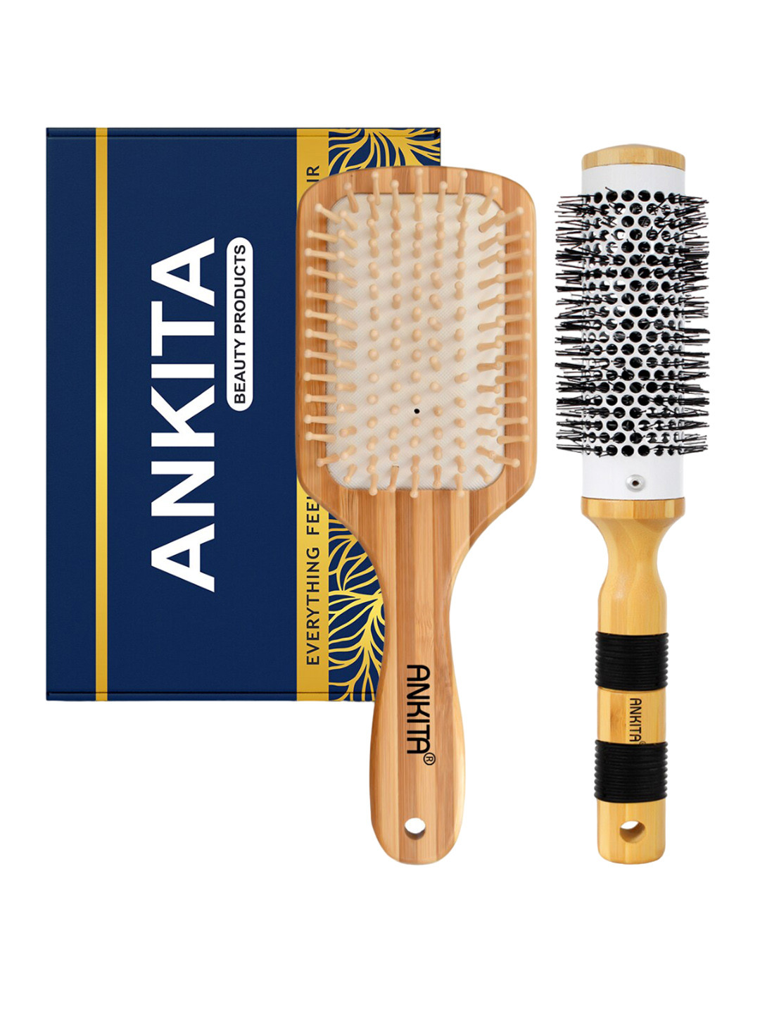 ANKITA 2-Pcs AP-2425 Hair Brush Combo - Beige