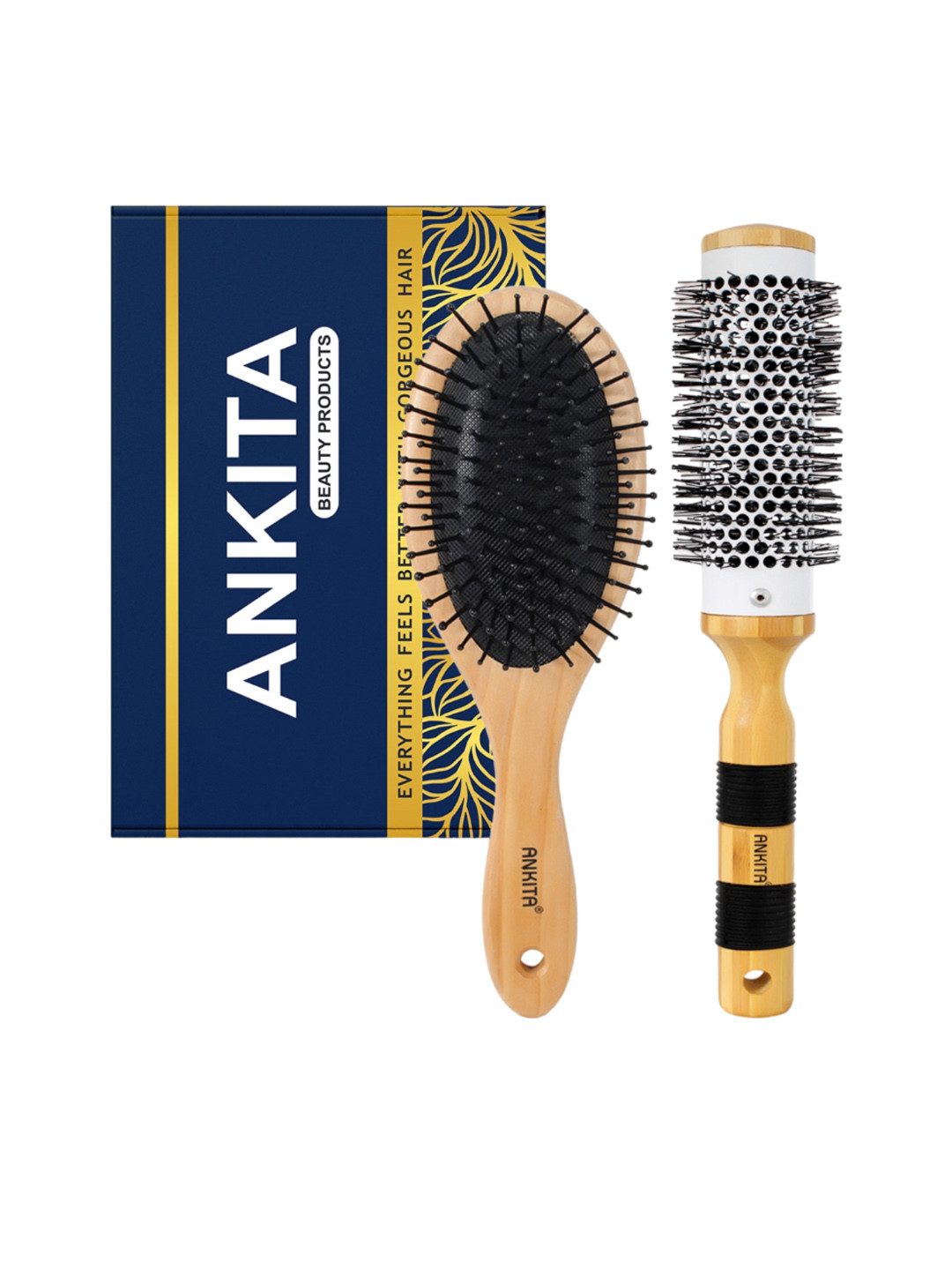 ANKITA 2-Pcs AP-2423 Hair Brush Combo - Beige