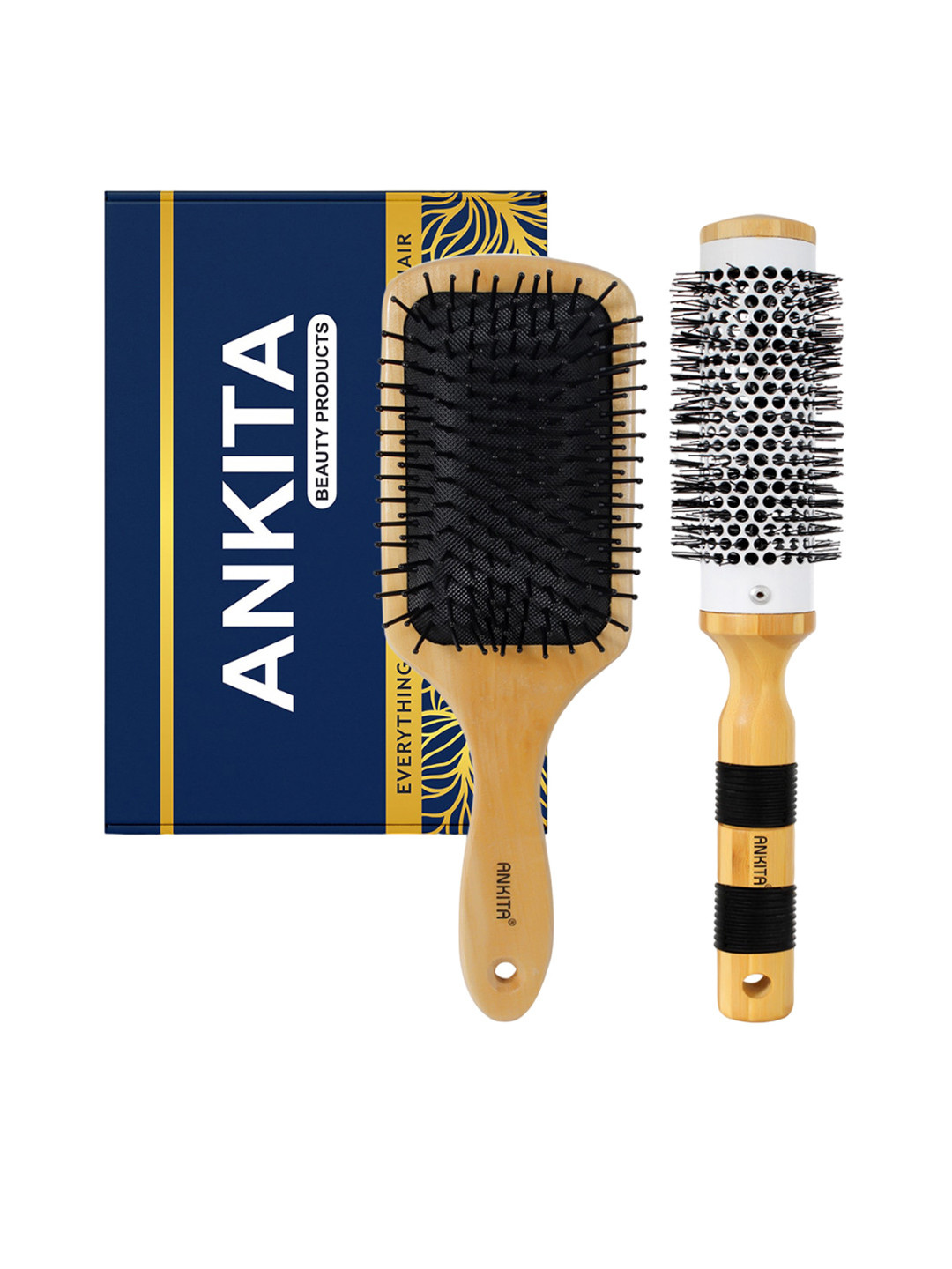 ANKITA 2-Pcs AP-2418 Hair Brush Combo - Beige