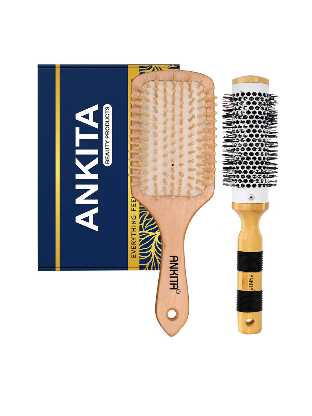 ANKITA 2-Pcs AP-2431 Hair Brush Combo - Beige