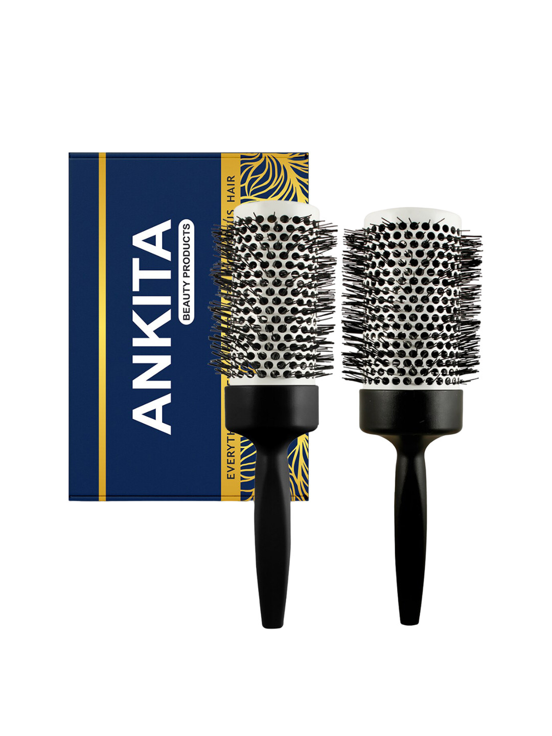 ANKITA 2-Pcs AP-2440 Hair Brush Combo - Black