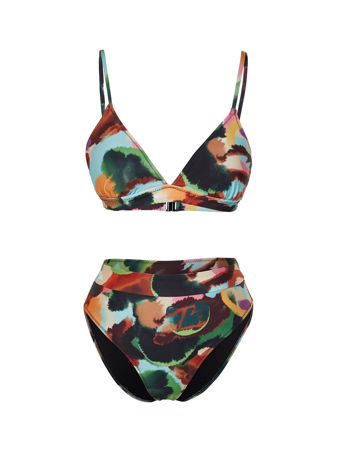 Trendyol Printed Shoulder Strap Lightly-Padded Lingerie Set 1008124828