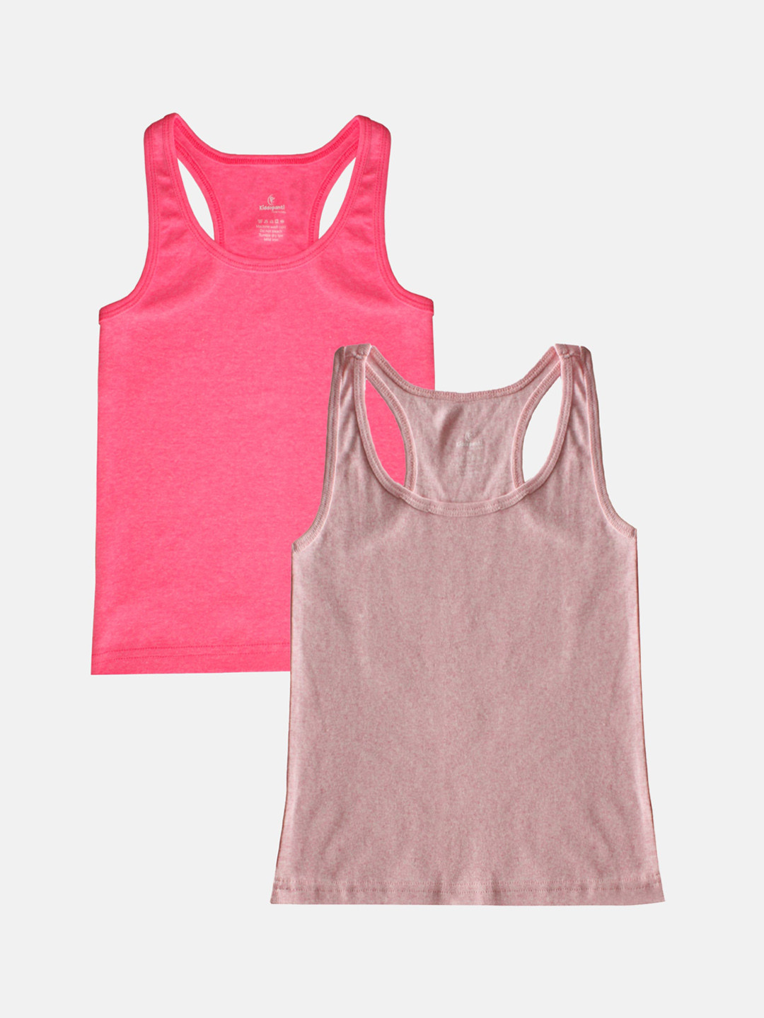 KiddoPanti Girls Pack Of 2 Cotton Camisoles