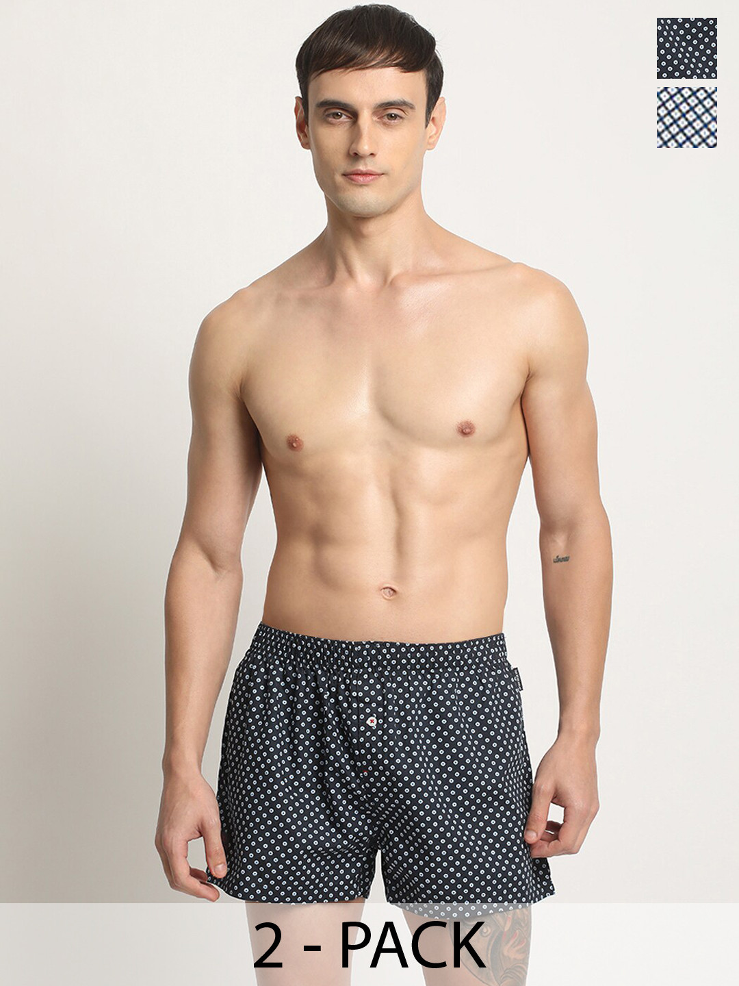 THE BEAR HOUSE Men Pack Of 2 Printed Boxers