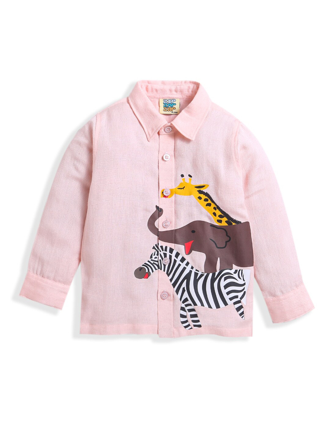 ZIP ZAP ZOOP Boys Comfort Graphic Printed Twill Weave Pure Cotton Casual Shirt